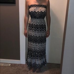 Strapless maxi dress